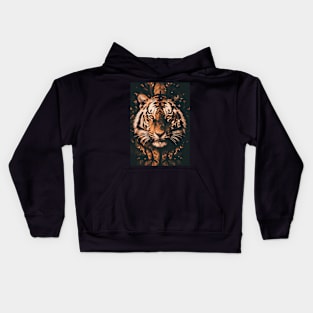 Face of a Tiger and Nature Art Kids Hoodie